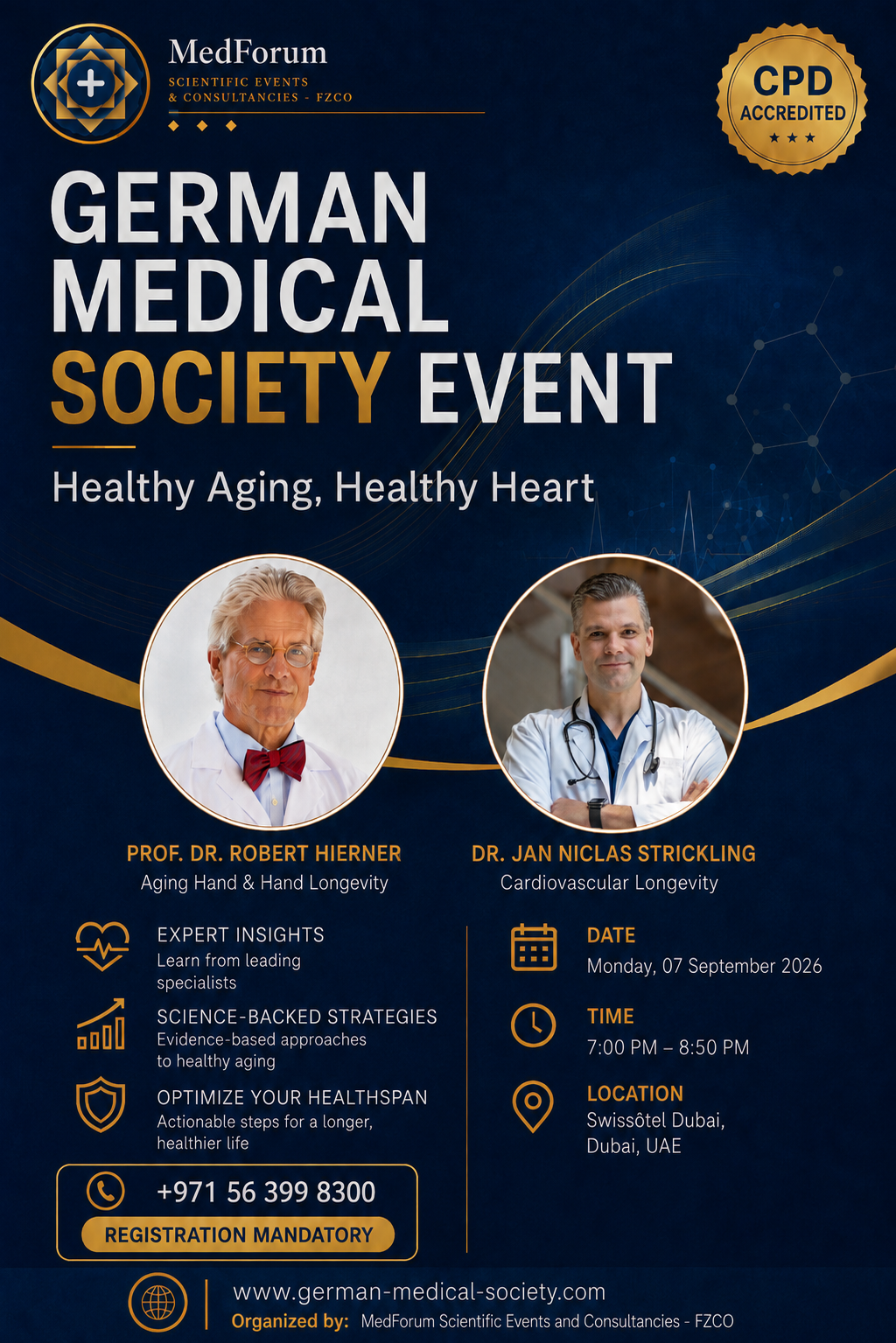 German Medical Society Event: Healthy Aging, Healthy Heart event poster
